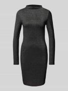 Pieces Slim Fit Bodycon-Kleid mit Effektgarn und kurzem Stehkragen Mod...