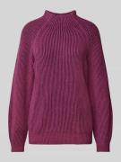 Tom Tailor Loose Fit Strickpullover mit gestreiftem Ripp-Muster in Dun...