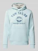 Tom Tailor Regular Fit Hoodie aus Baumwoll-Mix mit Logo Print in Mint,...