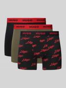 HUGO Trunks mit Label-Bund im 3er-Pack in Oliv, Größe L