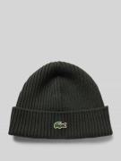 Lacoste Sport Grobstrick-Beanie aus Wolle in Khaki, Größe 1