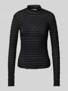 Kaffe Longsleeve mit Stehkragen in Black, Größe L