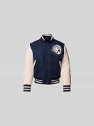 Billionaire Boys Club College-Jacke mit Druckknopfleiste in Marine, Gr...