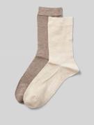 camano Socken mit Label-Detail Modell 'SILKY FEEL' in Beige, Größe 39-...