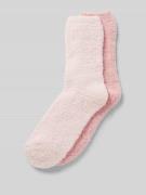 camano Plüschsocken im 2er-Pack in Rosa, Größe 35-38