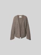 Juvia Cardigan in Strick-Optik in Taupe, Größe L