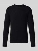 CINQUE Strickpullover mit Rundhalsausschnitt Modell 'ZAC' in Black, Gr...