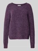 Fynch-Hatton Strickpullover mit gerippten Abschlüssen in Violett, Größ...