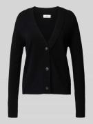 Fynch-Hatton Regular Fit Cardigan aus Wolle mit V-Ausschnitt in Black,...