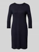 comma Knielanges Kleid mit 3/4-Arm in Marine, Größe 34