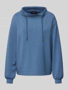 monari Sweatshirt mit Tunnelzug in Blau, Größe 36