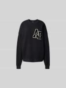 Anine Bing Sweatshirt mit gerippten Abschlüssen in Black, Größe L