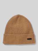 BOSS Beanie aus Schurwolle mit Label-Detail Modell 'Fati' in Beige, Gr...