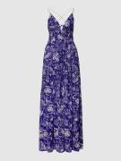 Bash Maxikleid mit floralem Allover-Muster in Violett, Größe XS