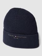 Tommy Hilfiger Beanie mit Label-Detail Model 'HORIZON' in Dunkelblau, ...