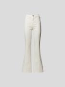 See by Chloé Flared Leg Jeans mit Ziernähten in Weiss, Größe 30