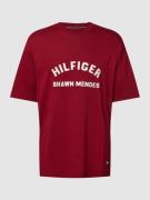 Tommy Hilfiger T-Shirt mit Logo-Stitching Modell 'ARCHIVE' in Dunkelro...