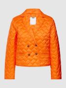 Rich & Royal Jacke in Stepp-Optik in Orange, Größe 36