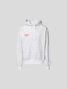 Helmut Lang Hoodie mit Allover-Logo in Weiss, Größe L