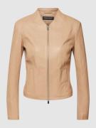 Repeat Jacke in Leder-Optik in Beige, Größe 34