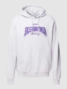 BLS HAFNIA Hoodie mit Label-Stitching Modell 'College 2' in Hellgrau M...