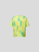 Bonsai Oversized T-Shirt mit Allover-Muster in Neon Gruen, Größe L