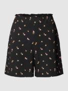 TOM TAILOR DENIM Shorts mit Allover-Muster Modell 'EASY' in Black, Grö...