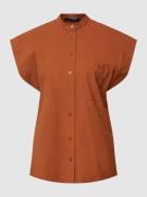 D´Etoiles Casiope Bluse mit Stehkragen Modell 'Endless' in Cognac, Grö...