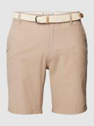 Jack & Jones Bermudas mit Stoffgürtel in Beige, Größe XXL