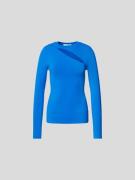 Victoria Beckham Longsleeve mit Cut Out in Bleu, Größe 32