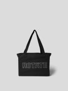 ROTATE Shopper mit Label-Applikation in Black, Größe 1