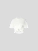 Rabanne T-Shirt mit Zierbesatz in Offwhite, Größe L