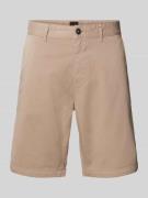 BOSS Orange Slim Fit Chinoshorts mit Gürtelschlaufen in Beige, Größe 3...