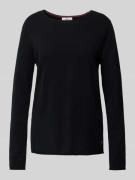 Fynch-Hatton Longsleeve aus Woll-Mix mit Label-Detail in Black, Größe ...