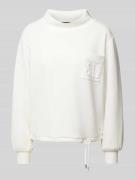 monari Sweatshirt mit Stehkragen in Offwhite, Größe 34