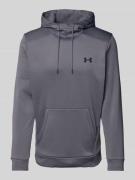 Under Armour Hoodie mit Label-Print in Anthrazit, Größe L