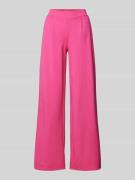 ICHI Wide Leg Stoffhose mit elastischem Bund Modell 'KATE' in Pink, Gr...