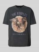 THE KOOPLES T-Shirt mit Label-Print in Black, Größe L