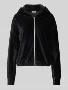 Jake*s Casual Oversized Sweatjacke mit Kapuze in Black, Größe L