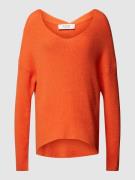 B.Young Strickpullover mit Zopfmuster Modell 'Milo' in Orange Melange,...