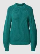 Tom Tailor Strickpullover mit Lanawoll-Anteil und Rippenstruktur in Pe...