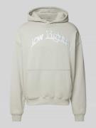 Low Lights Studios Hoodie mit Label-Stitching in Hellgrau, Größe L