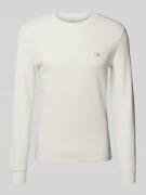 Calvin Klein Jeans Longsleeve mit Label-Stitching in Beige, Größe L