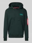 Alpha Industries Hoodie mit Kapuze in Petrol, Größe L