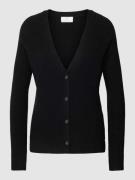 Fynch-Hatton Strickjacke aus Kaschmir mit Rippenstruktur in Black, Grö...