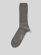 Falke Socken aus Schurwoll-Mix mit Label-Detail Modell 'Nelson' in Ant...