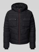 s.Oliver RED LABEL Regular Fit Steppjacke mit Stehkragen in Black, Grö...