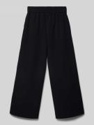 s.Oliver RED LABEL Wide Leg Twill-Hose mit Elastikbund in Black, Größe...