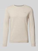 s.Oliver RED LABEL Strickpullover mit gerippten Abschlüssen in Beige, ...