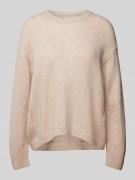 MARC O POLO Loose Fit Strickpullover aus softem Schurwolle-Mix in Beig...